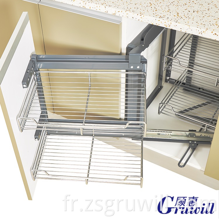 Cuisine Soft Close Roping Ranget Pankets Swing Tray Corner Magic Corner pour Cabinet Blind Corner